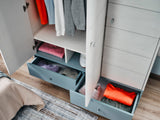 Marin Light Blue/White 3 Door Wardrobe