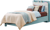 Marin Light Blue Twin Bed With Headboard