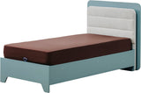 Marin Light Blue Twin Bed With Headboard