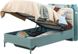 Marin Light Blue/White Kids Room Set (Twin Bed & Study Desk & Nightstand)