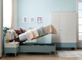 Marin Light Blue Twin Bed With Headboard