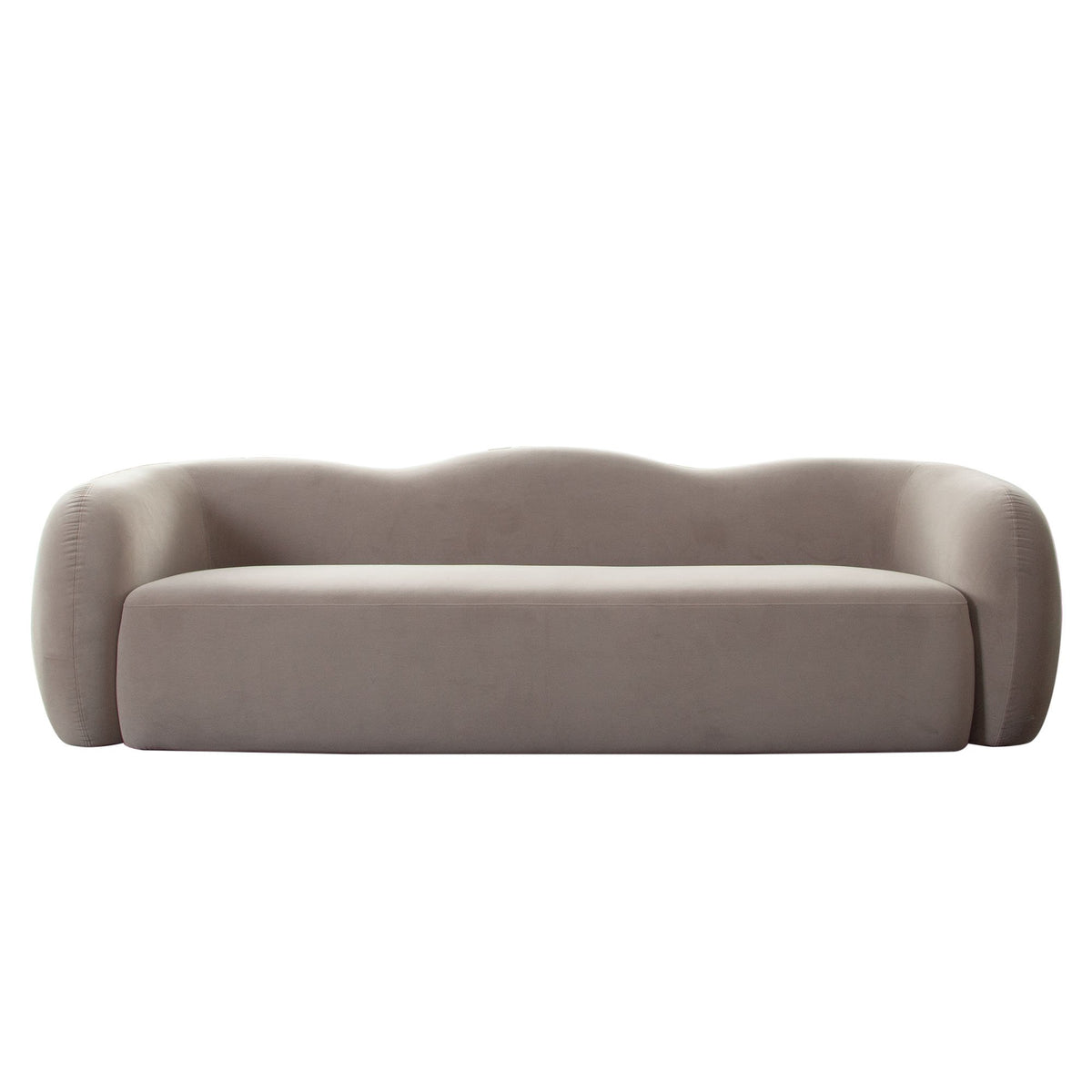 Maya Winter Mink Performance Velvet Sofa - Ornate Home