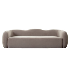 Maya Winter Mink Performance Velvet Sofa - Ornate Home