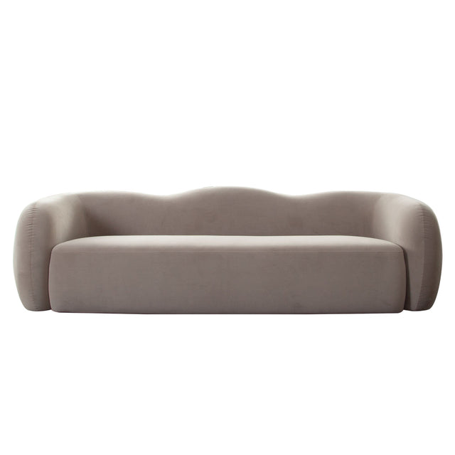 Maya Winter Mink Performance Velvet Sofa - Ornate Home