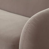 Maya Winter Mink Performance Velvet Sofa - Ornate Home