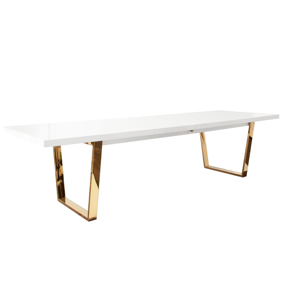 Mirage White 120" Lacquer Dining Table - Ornate Home