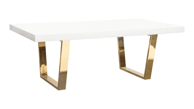 Mirage White Lacquer Coffee Table - Ornate Home