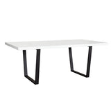 Mirage White/Black Dining Table - Ornate Home