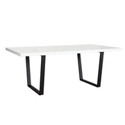 Mirage White/Black Dining Table - Ornate Home