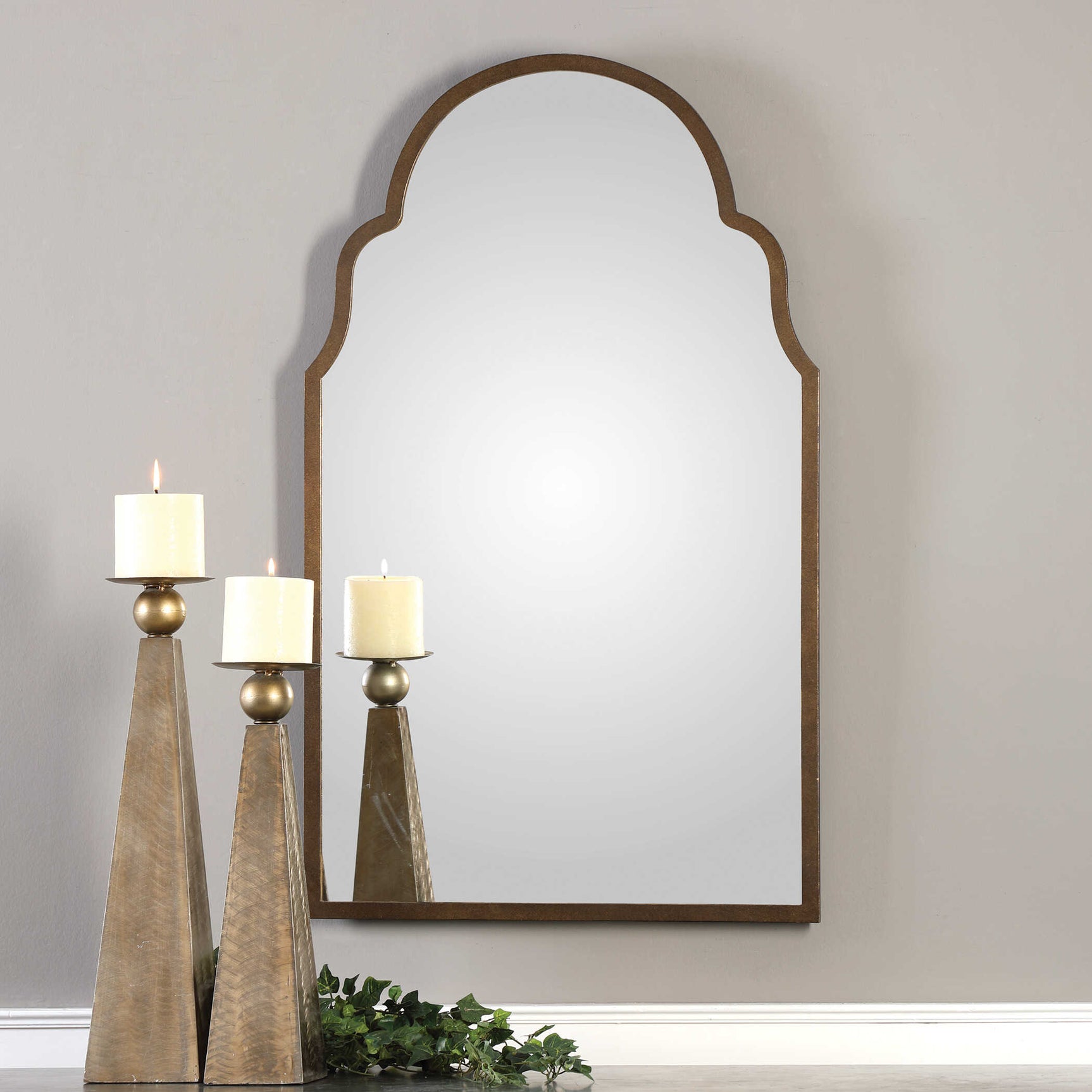 Brayden Brown Arch Metal Mirror