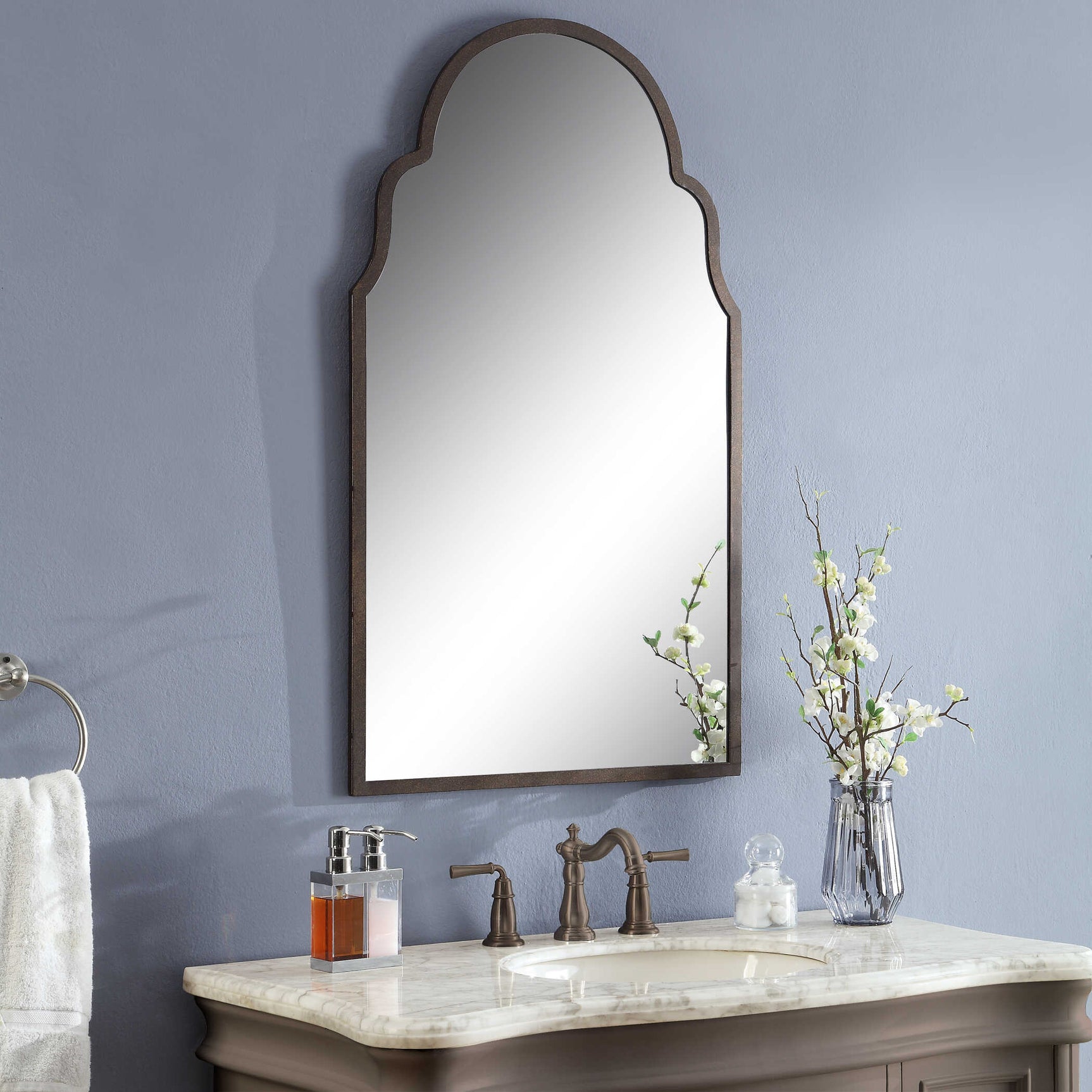 Brayden Brown Arch Metal Mirror