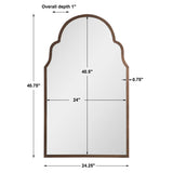 Brayden Brown Arch Metal Mirror
