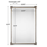 Mackai Metallic Silver Mirror