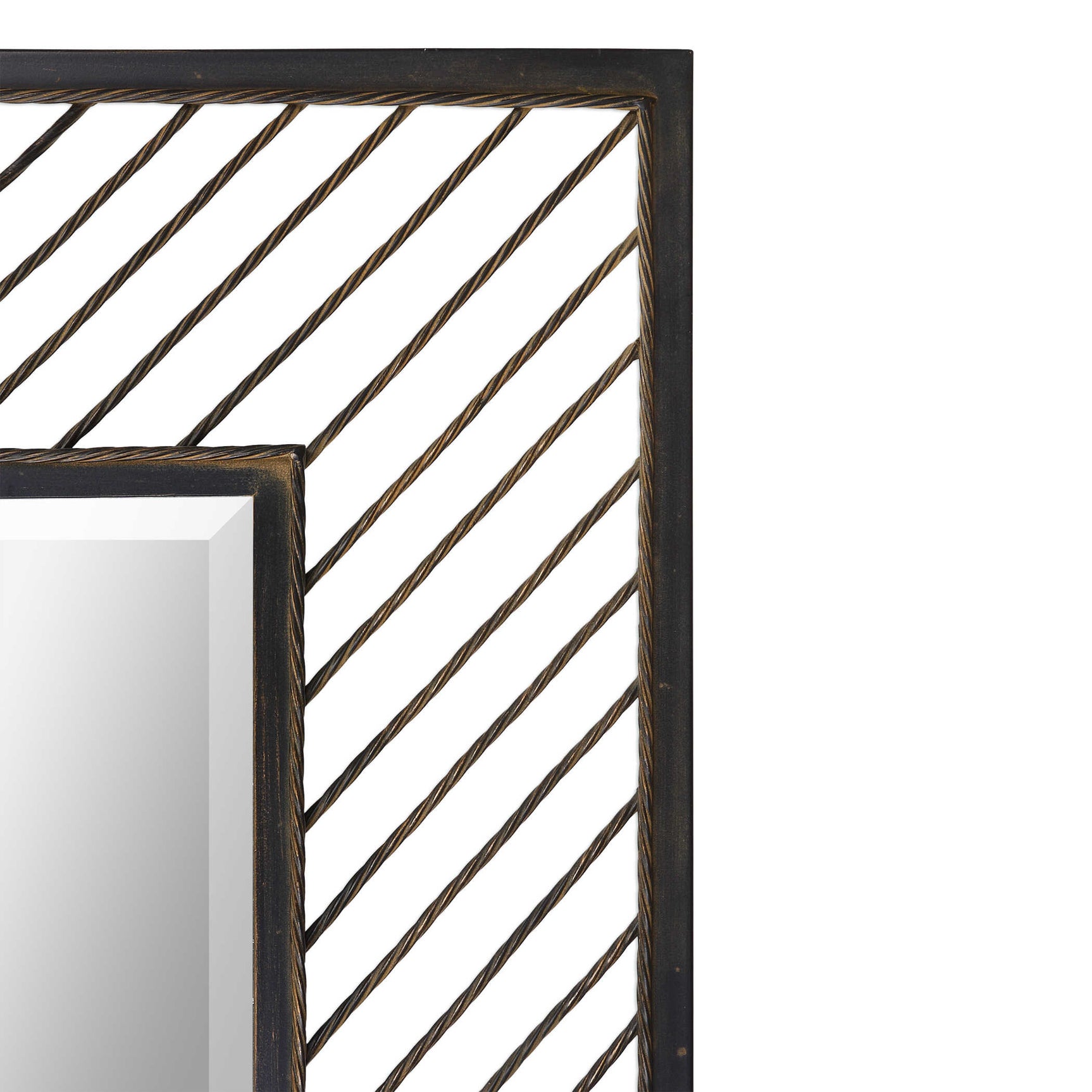 Karel Black/Bronze Chevron Mirror