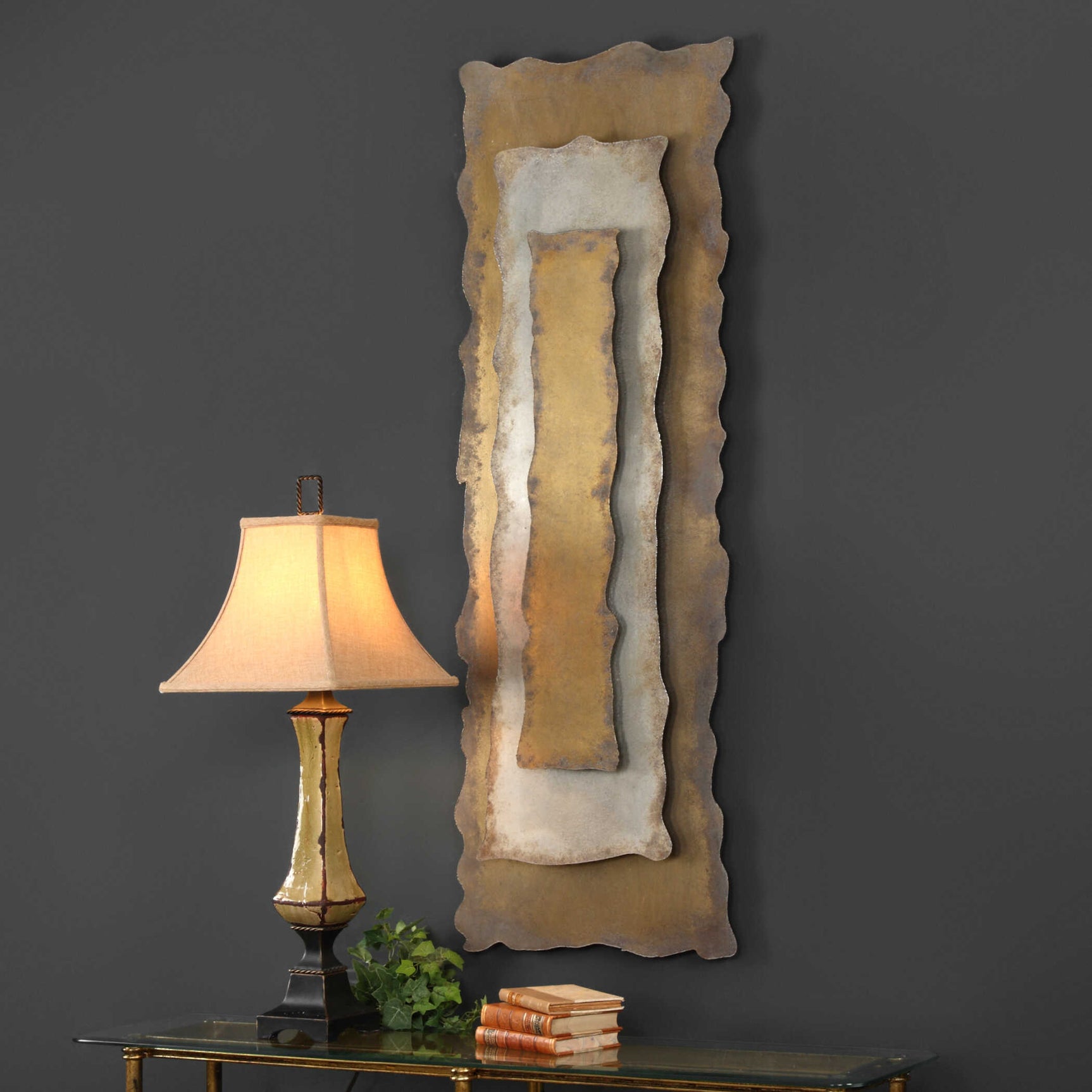 Jaymes Bronze/Gold/Silver Oxidized Panel
