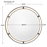 Carrizo Bronze Round Mirror