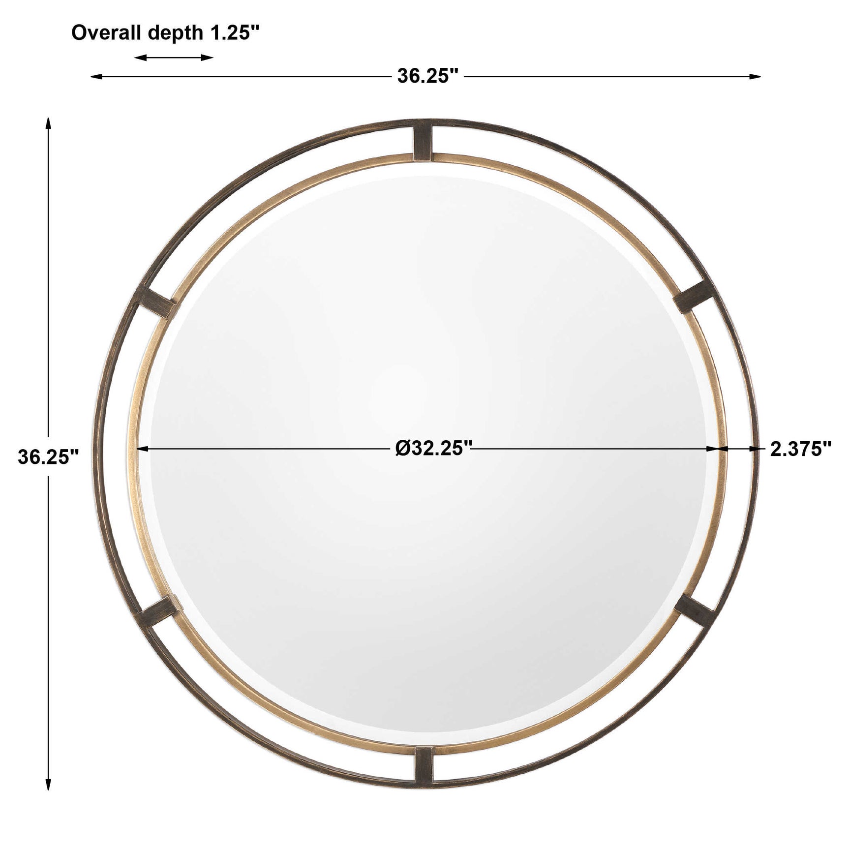 Carrizo Bronze Round Mirror