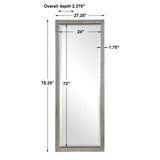Cacelia Metallic Silver Mirror