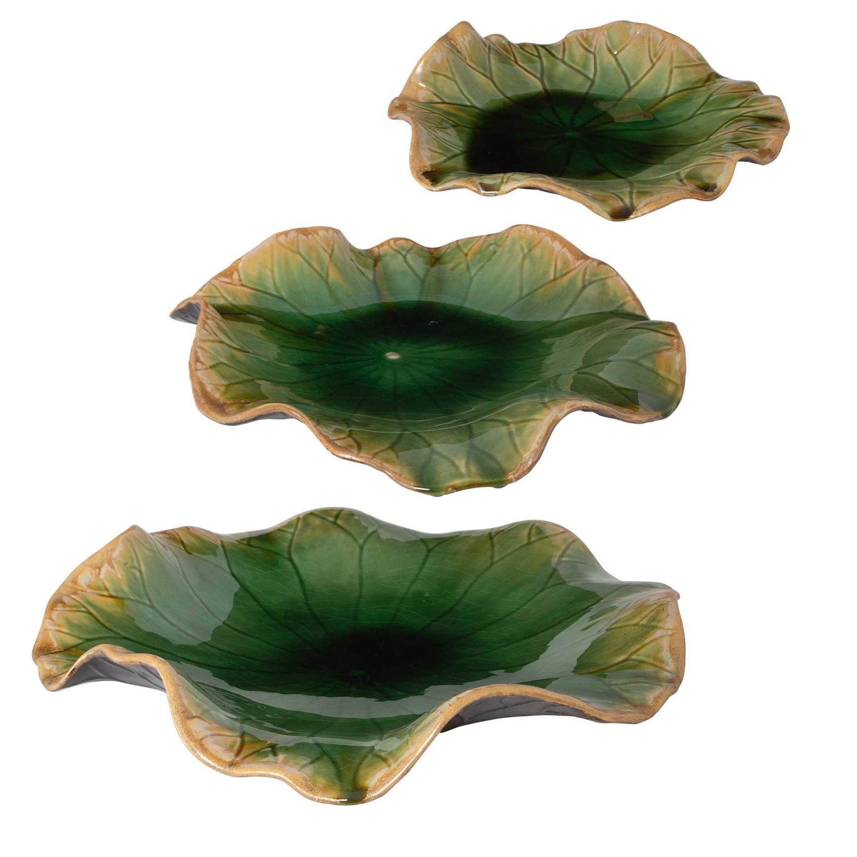 Abella Green Ceramic Wall Decor (Set of 3)