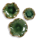 Abella Green Ceramic Wall Decor (Set of 3)