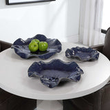 Abella Blue Ceramic Wall Decor (Set of 3)