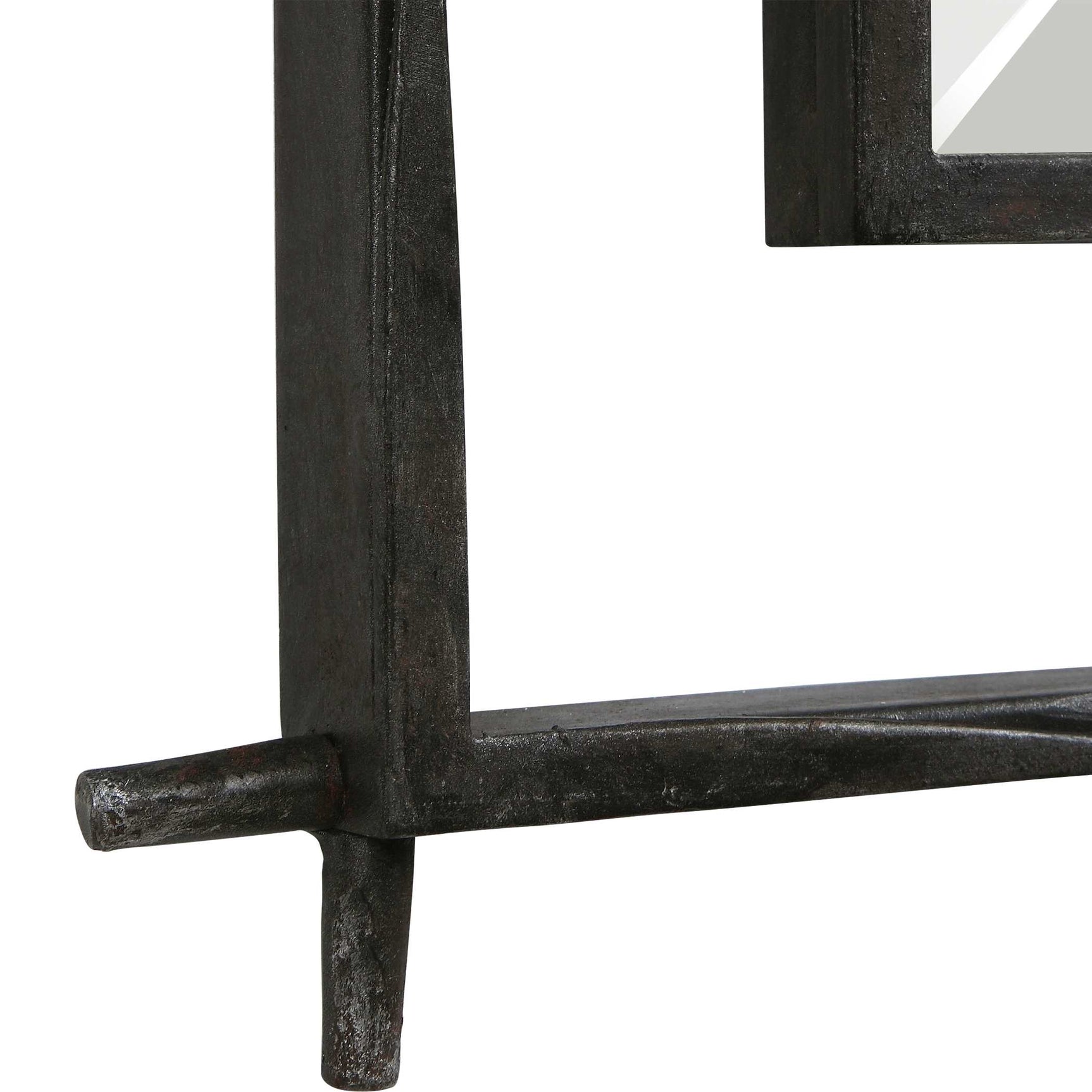 Ironworks Black Industrial Mirror