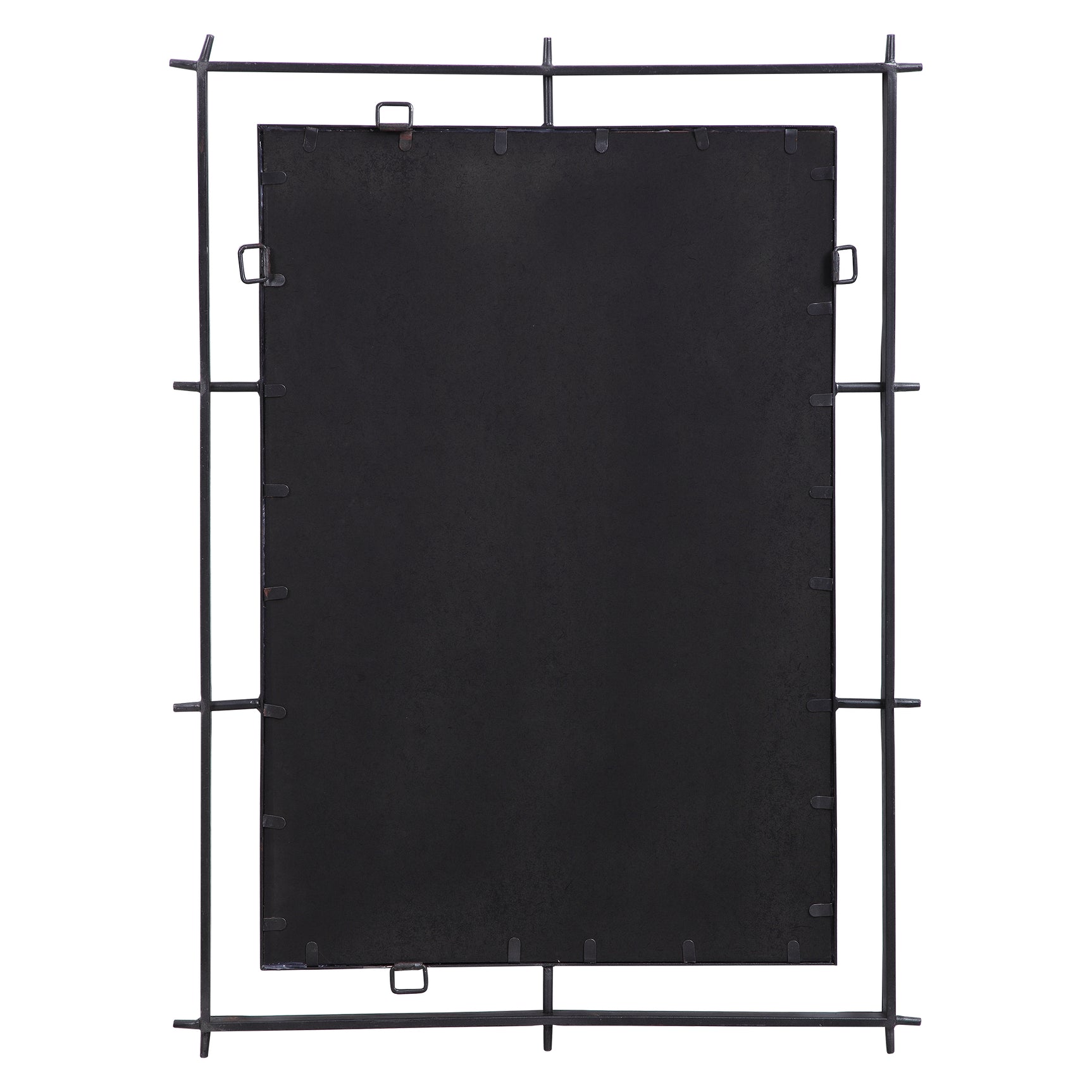 Ironworks Black Industrial Mirror