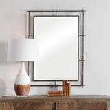 Ironworks Black Industrial Mirror