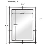 Ironworks Black Industrial Mirror