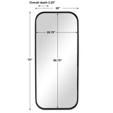 Concord Black Tall Iron Mirror