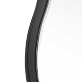 Aneta Black Round Mirror