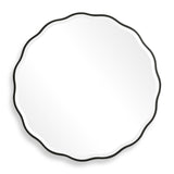 Aneta Black Round Mirror