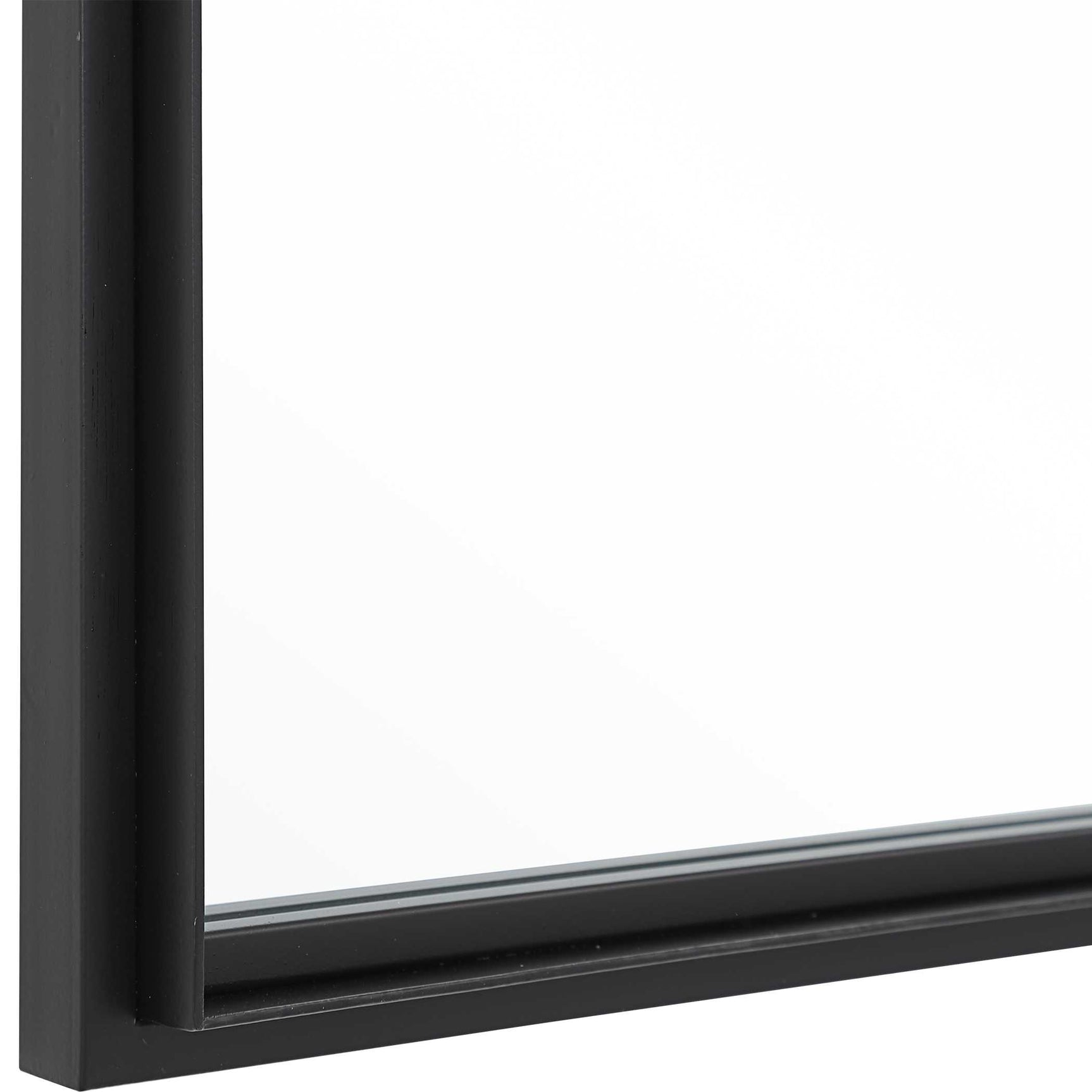 Rousseau Black Iron Window Mirror