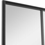 Rousseau Black Iron Window Mirror