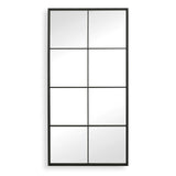 Rousseau Black Iron Window Mirror