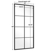 Rousseau Black Iron Window Mirror