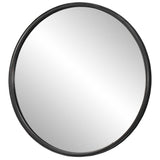 Dawsyn Black Round Mirror