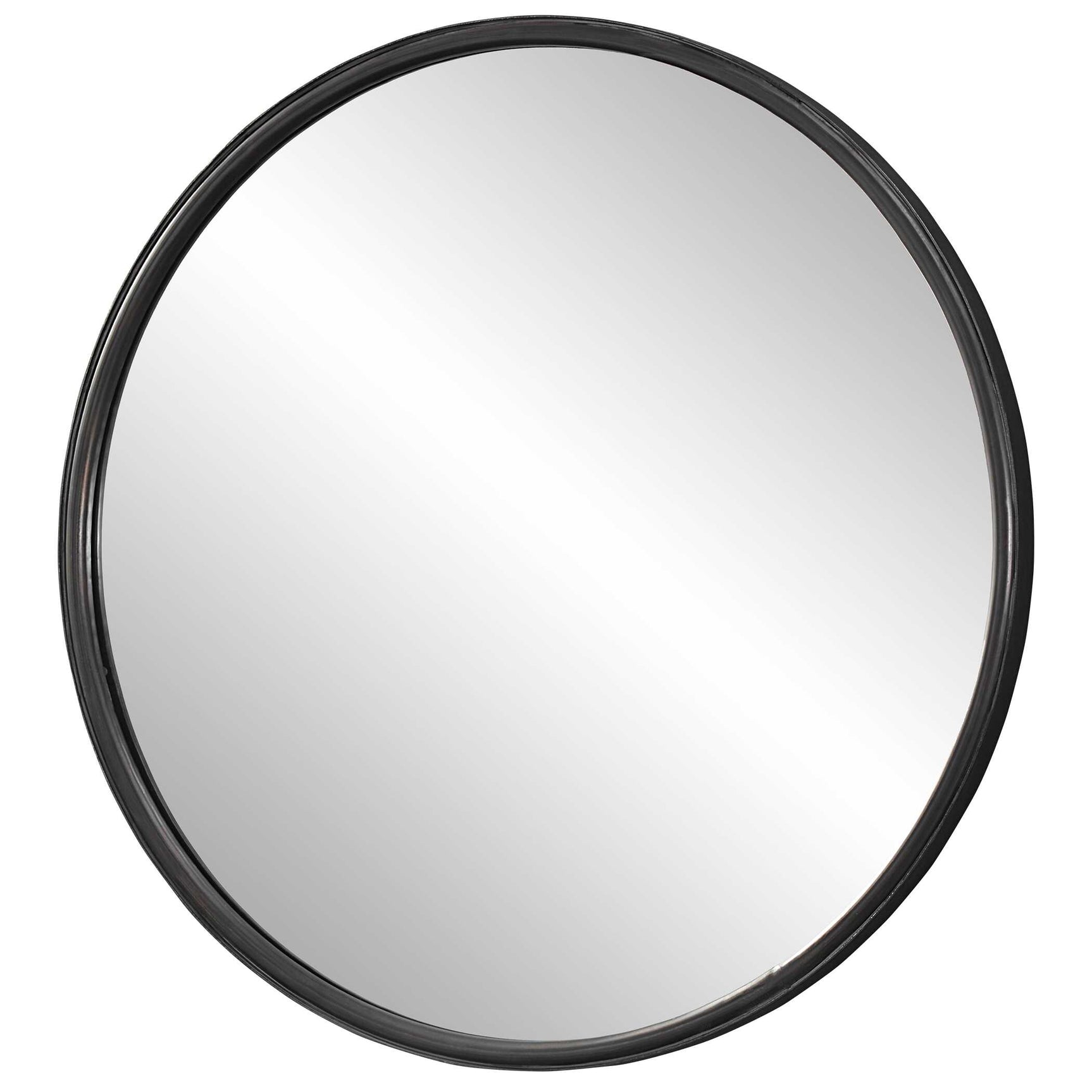 Dawsyn Black Round Mirror