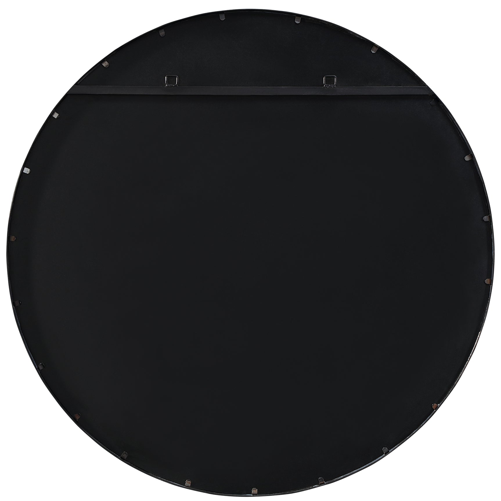 Dawsyn Black Round Mirror