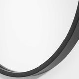Varina Black Minimalist Oval Mirror