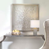 Roxas Silver/White Capiz Shell Shadow Box