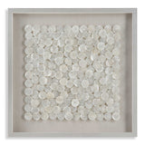 Roxas Silver/White Capiz Shell Shadow Box