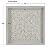 Roxas Silver/White Capiz Shell Shadow Box
