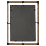 Melville Black/Brown Iron & Rope Mirror