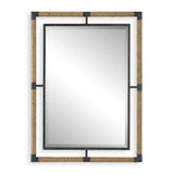 Melville Black/Brown Iron & Rope Mirror