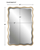 Aneta Gold Scalloped Mirror