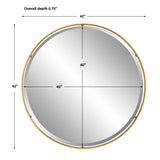 Canillo Gold Round Mirror