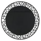 Mosaic Black Metal Round Mirror