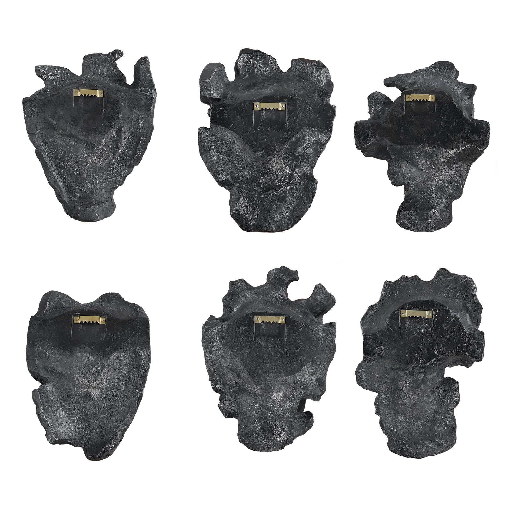 Self-Portrait Black/Gray Metallic Wall Decor (Set of 6)