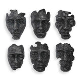 Self-Portrait Black/Gray Metallic Wall Decor (Set of 6)